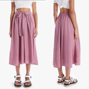XiRENA Bella Skirt In Desert Lily 100% Cotton Tie Waist Midi Length Pink Size XL